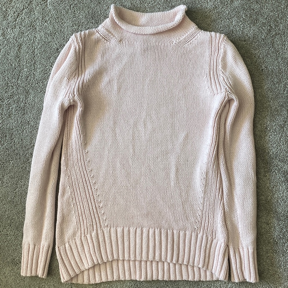 J. Crew Light Pink Turtleneck Sweater